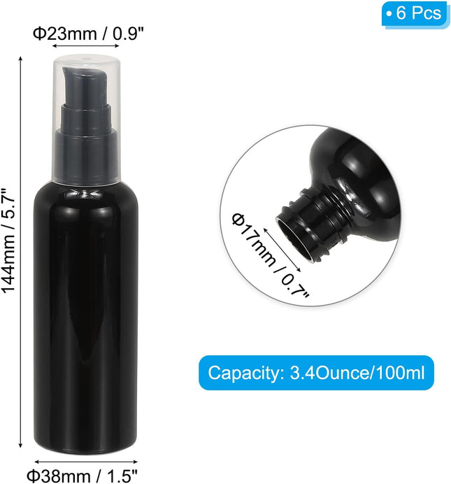 Travel Pump Bottles 6 Pcs 3.4Oz(100ml) Leak Proof Refillable Empty Dispenser Container Squeeze Bottle with – product detail
