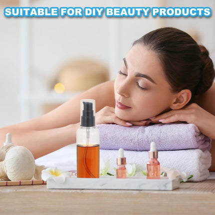 Travel Pump Bottles, 6 Pcs 3.4Oz(100ml) Leak Proof Refillable Empty Dispenser Container Squeeze Bottle with for Shampoo Toiletries Lotion Cream, Black -