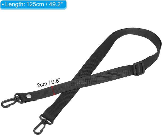 125cm x 2cm Replacement Shoulder Strap 3 Pack Adjustable Swivel Clips Hook Buckle Slide Crossbody Bag Belt – product detail