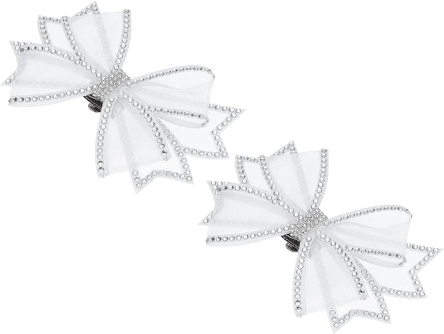 Rhinestone Shoe Clips 1 Pair Detachable Classic Fashion Sparkling Bow Heels Accessories Decoration for