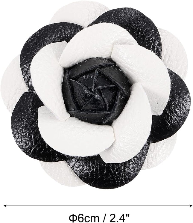 Flower Hair Clips Camellia Hairpin Floral Brooches Pin Handmade Leather Brooch for Lady Bridal Women Hat – product detail