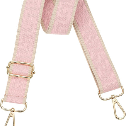 Purse Strap, Adjustable Crossbody Bag Straps Wide Shoulder Strap Universal Replacement Belt for Women's Handbags Canvas Satchels Backpack, Light Pink -