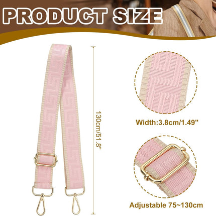 Purse Strap, Adjustable Crossbody Bag Straps Wide Shoulder Strap Universal Replacement Belt for Women's Handbags Canvas Satchels Backpack, Light Pink -