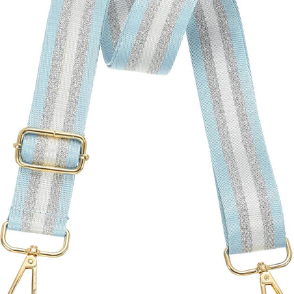 Purse Strap, Wide Shoulder Strap Adjustable Crossbody Bag Straps Universal Replacement Belt for Women's Handbags Canvas Guitar Backpack, Light Blue -