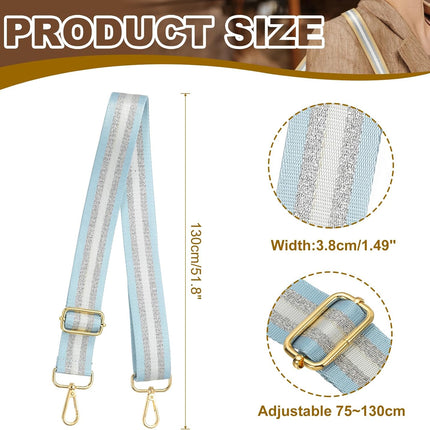 Purse Strap, Wide Shoulder Strap Adjustable Crossbody Bag Straps Universal Replacement Belt for Women's Handbags Canvas Guitar Backpack, Light Blue -