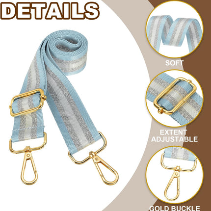 Purse Strap, Wide Shoulder Strap Adjustable Crossbody Bag Straps Universal Replacement Belt for Women's Handbags Canvas Guitar Backpack, Light Blue -