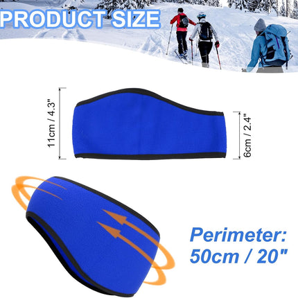 Ear Warmer Headband, Winter Stretchy Running Sweatband Outdoor Essential for Jogging Blue -