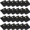 3x3 Inch Velvet Jewelry Pouches 24 Pcs Packaging Gift Bags with Snap Button for Bracelet Necklace Rings Watch Black