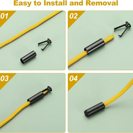 Shoe Lace Tips, Zinc Alloy Shoelace Head Cylindrical Tips Cords End Replacement for Shoestring Bronze -