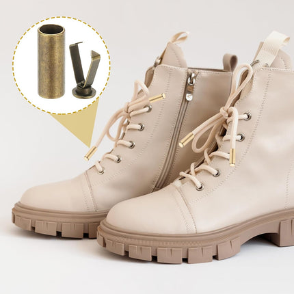 Shoe Lace Tips, Zinc Alloy Shoelace Head Cylindrical Tips Cords End Replacement for Shoestring Bronze -