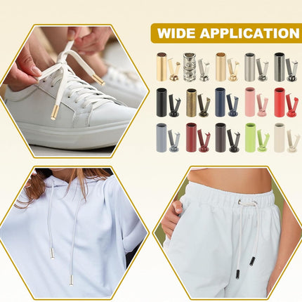Shoe Lace Tips, Zinc Alloy Shoelace Head Cylindrical Tips Cords End Replacement for Shoestring Bronze -