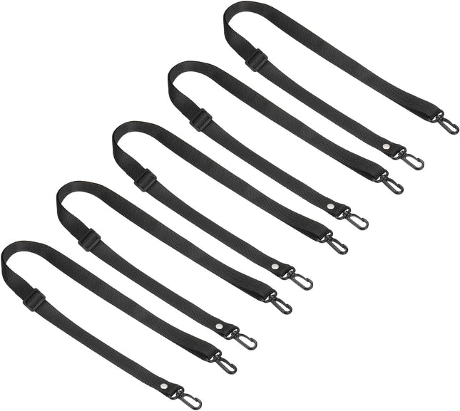 125cm x 2cm Replacement Shoulder Strap 5 Pack Adjustable Swivel Clips Hook Buckle Slide Crossbody Bag Belt
