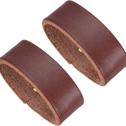 Leather Loop Keeper, Loops Belt Keeper Retainer Straps Replacement, Reddish Brown 1.5"/1.6"