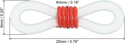 Eyeglass Chain Connector, 50 Pack Adjustable Anti Slip Silicone Rubber Strap Holder End Loop for Women Men Eyeglasses Sunglasses, Mixed Colors -