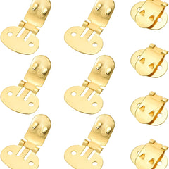 19mm x 31mm Shoe Clips 10 Pcs Flat Blank Clips Supplies Embellishments for DIY Crafts Decoration Project Shoes Gold