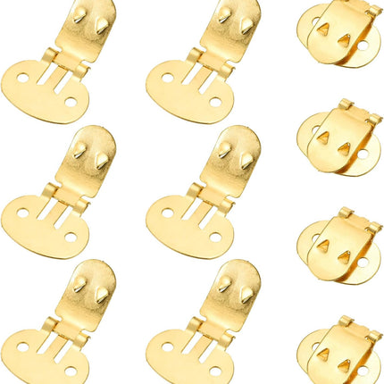 19mm x 31mm Shoe Clips, 10 Pcs Flat Blank Clips Supplies Embellishments for DIY Crafts Decoration Project Shoes Gold