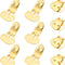 19mm x 31mm Shoe Clips 10 Pcs Flat Blank Clips Supplies Embellishments for DIY Crafts Decoration Project Shoes Gold