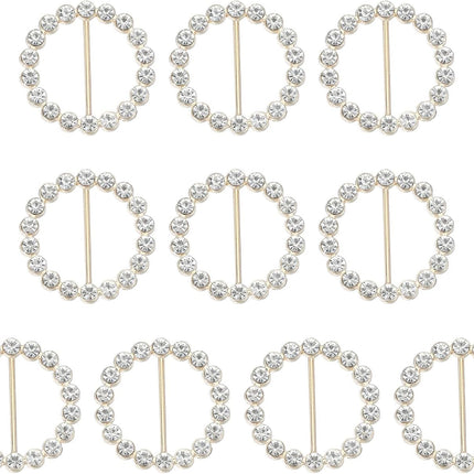 Silk Scarf Ring Clip Bling Rhinestone T-Shirt Clips Tie Waist Knotted Buckle Rings Metal Circle Buckles for Women Fashion Scarves Hat Decor Wrap Holders White -