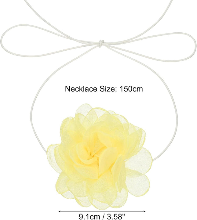 Chokers Necklace Adjustable Fashion Accessories for Bride Wedding Bridal Shower Yellow – product detail