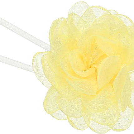 Chokers Necklace Adjustable Fashion Accessories for Bride Wedding Bridal Shower Yellow -