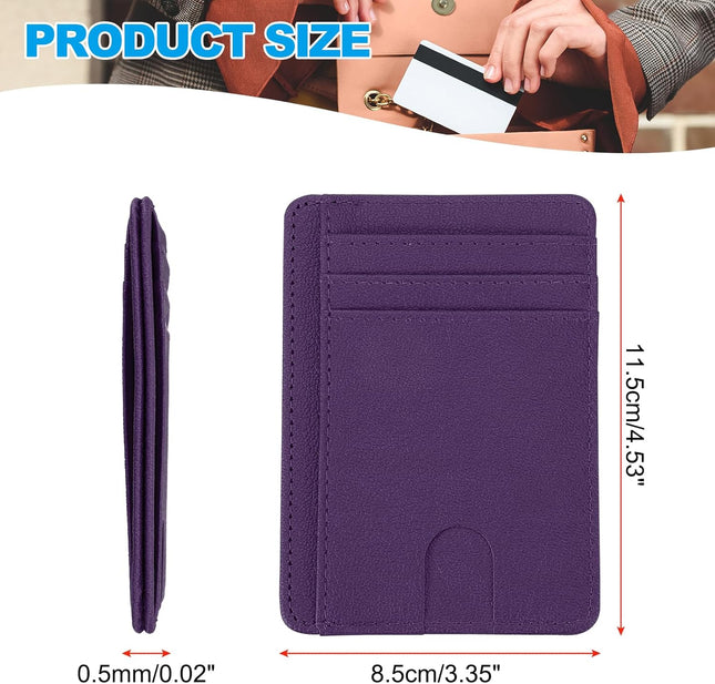 Minimalist Slim Wallet Leather Front Pocket RFID Blocking Wallet Credit Card Holder Money Clip with ID – product detail