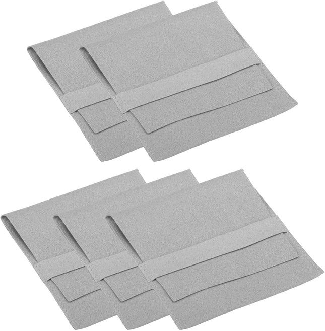 10x10cm Jewelry Pouches with Band 5 Pack Microfiber Portable Soft Storage for Necklace Bracelet Earring