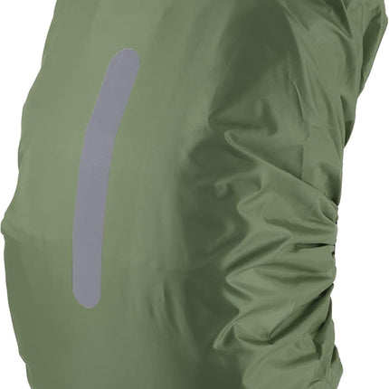 Waterproof Backpack Rain Cover, Non-Slip Cover with Vertical Reflective Strap Stay Dry for Hiking, Camping, Hunting Olive X-Large