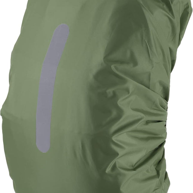 Waterproof Backpack Rain Cover, Non-Slip Cover with Vertical Reflective Strap Stay Dry for Hiking, Camping, Hunting Olive X-Large