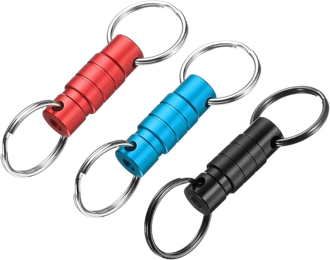 Quick Release Keychain Detachable Pull Apart Key Rings Clip Spring Split Snap Separate Keychains Lock
