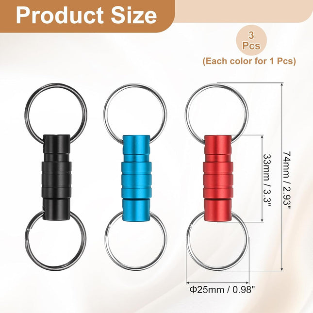 Quick Release Keychain Detachable Pull Apart Key Rings Clip Spring Split Snap Separate Keychains Lock – product detail