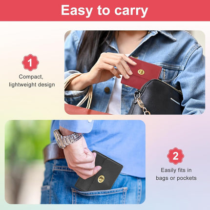 Small Leather Wallets for Women with Metal Buckle, Stylish Card Holder Wallet Case Coin Purse Cash Business Men and Women, Dark Green -