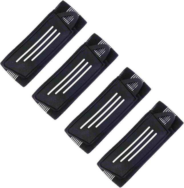 4 Pack Elastic Bike Bicycle Ankle Leg Riding Puttee Cycling Safety Bind Pant Bands Clip Strap Belt Fully