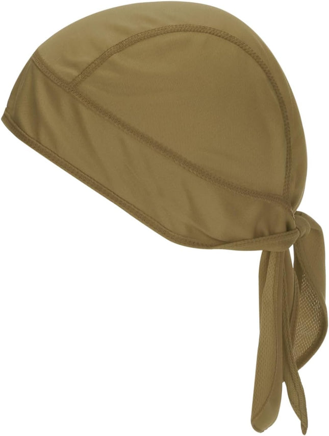 Sweat Wicking Cap Skull Cap Football for Men Dew Rags Breathable Cooling Helmet Liner Bandana Cycling Brown