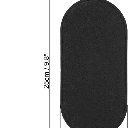 Felt Base Shaper 10x5 Inch, 2 Pcs Bag Bottom Pad Purse Liner Board Insert Oval for Handbags Tote Crossbody Backpack, Black Inch