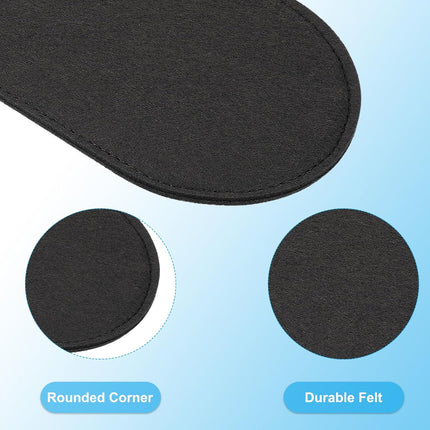 Felt Base Shaper 10x5 Inch, 2 Pcs Bag Bottom Pad Purse Liner Board Insert Oval for Handbags Tote Crossbody Backpack, Black Inch
