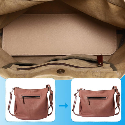 Felt Base Shaper 10x5 Inch, 2 Pcs Bag Bottom Pad Purse Liner Board Insert Oval for Handbags Tote Crossbody Backpack, Black Inch