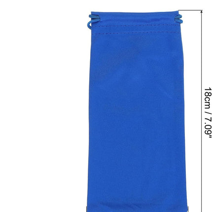 Sunglasses Pouch Microfiber Soft Eyeglass Case, Glasses Bags with Drawstring for Cell Phone Blue -