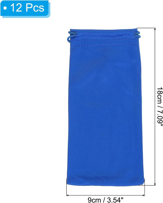 Sunglasses Pouch Microfiber Soft Eyeglass Case Glasses Bags with Drawstring for Cell Phone Blue – product detail