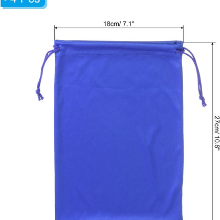 Ski Goggle Bag, Microfiber Snow Goggles Case Cover Soft Storage Sleeve Drawstring Pouch Blue -