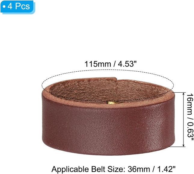 Leather Loop Keeper Loops Belt Keeper Retainer Straps Replacement Reddish Brown 1.5/1.6 – product detail