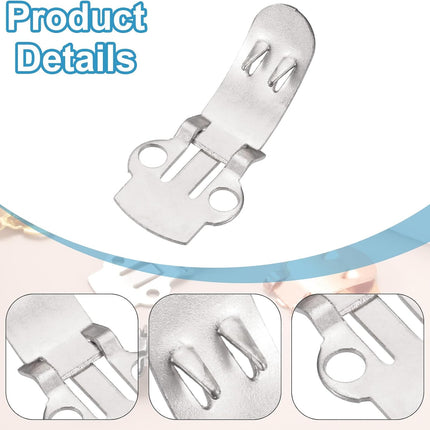 14mm x 30mm Shoe Clips, 10 Pcs Flat Blank Clips Supplies Embellishments for DIY Crafts Decoration Project Shoes Silver -