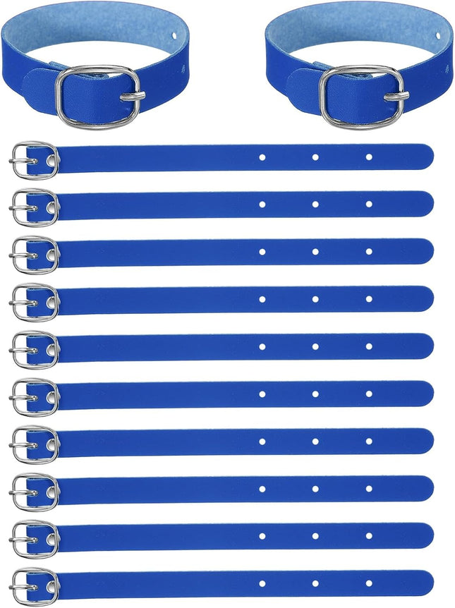 15 Pcs Luggage Tag Strap PU Leather Extender Buckle Straps Tags Strap Holder Adjustable for Suitcase