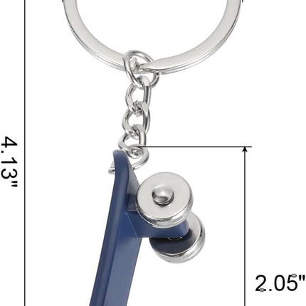 SkateBoard Hoop Keychain, Mini Cute Sports Basketball Key Chain Sport Ball Pendant Ring Bag Blue -