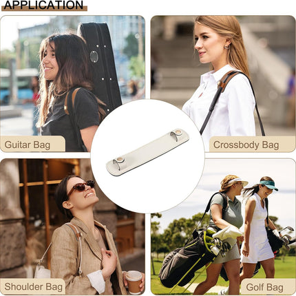 9" x 2" Leather Shoulder Strap Pad, PU Backpack Pads Handbag Protector Detachable Cushion Covers for Tote Bags Purse Crossbody, White -