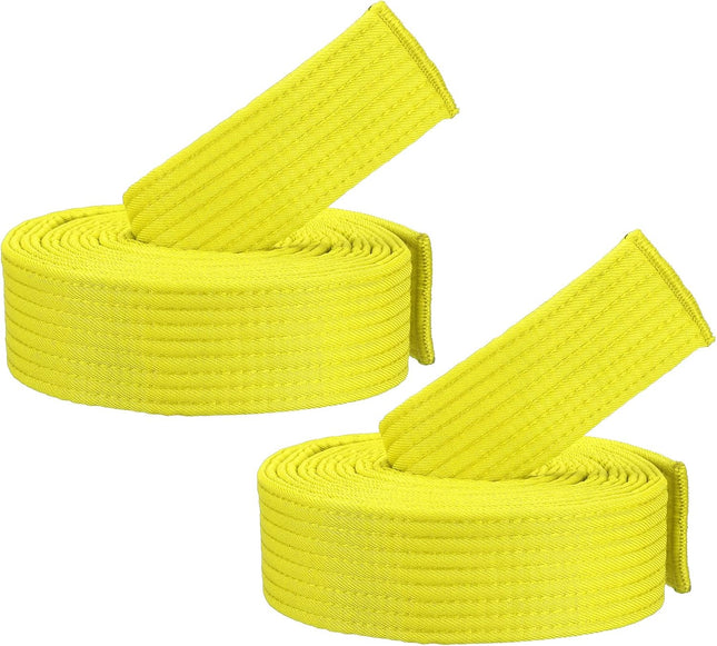 Taekwondo Colored Ranking Belts Polyester Martial Arts Judo Karate Belt for Coach Teaching Practice Yellow
