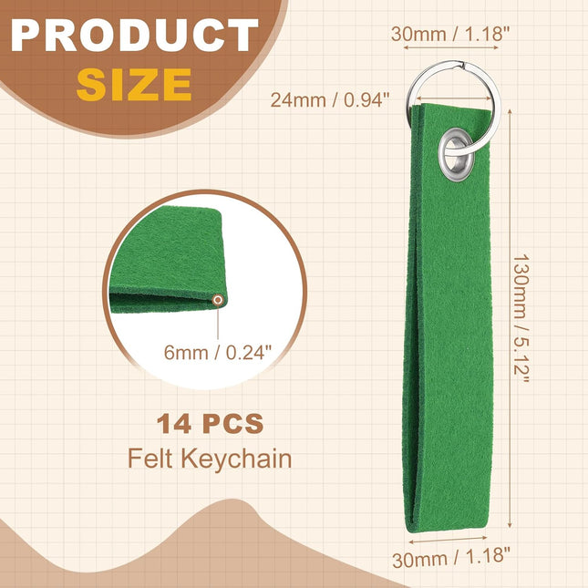 Blank Keychain DIY Felt Metal Keychain Bag Purse Charm for Car Door Key Chains Crafts Handmade Green – product detail