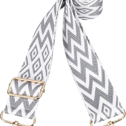 55in Purse Straps Replacement Crossbody, Bag Crossbody Universal Adjustable Canvas Bohemian for Purses Handbags Guitar, Gray -