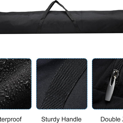 Folding Camping Chair Replacement Bag 47.2" x 5.5", Portable Storage Tent with Handle Strap for Outdoor Hiking Travel, Black - 5.5"