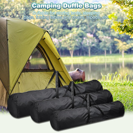 Folding Camping Chair Replacement Bag 47.2" x 5.5", Portable Storage Tent with Handle Strap for Outdoor Hiking Travel, Black - 5.5"