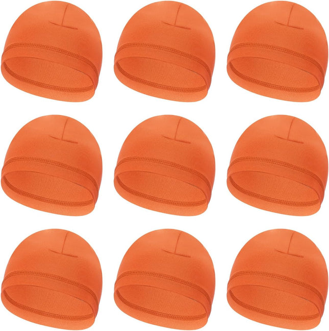 Helmet Liner Skull Cap for Men Sweat Wicking Hats Stretchy Under Helmets Caps Orange V1259-DP01-A-5278